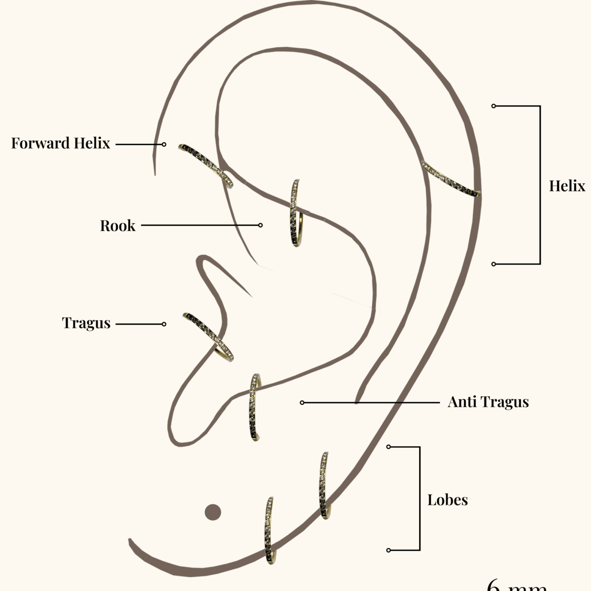 PIERCING AURORA 6 MM