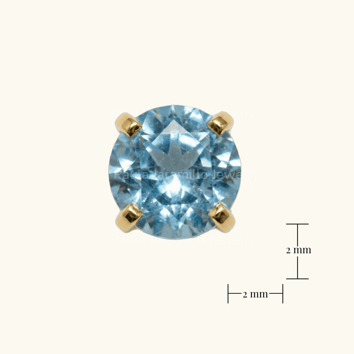 PIERCING ELA CELESTE 2MM