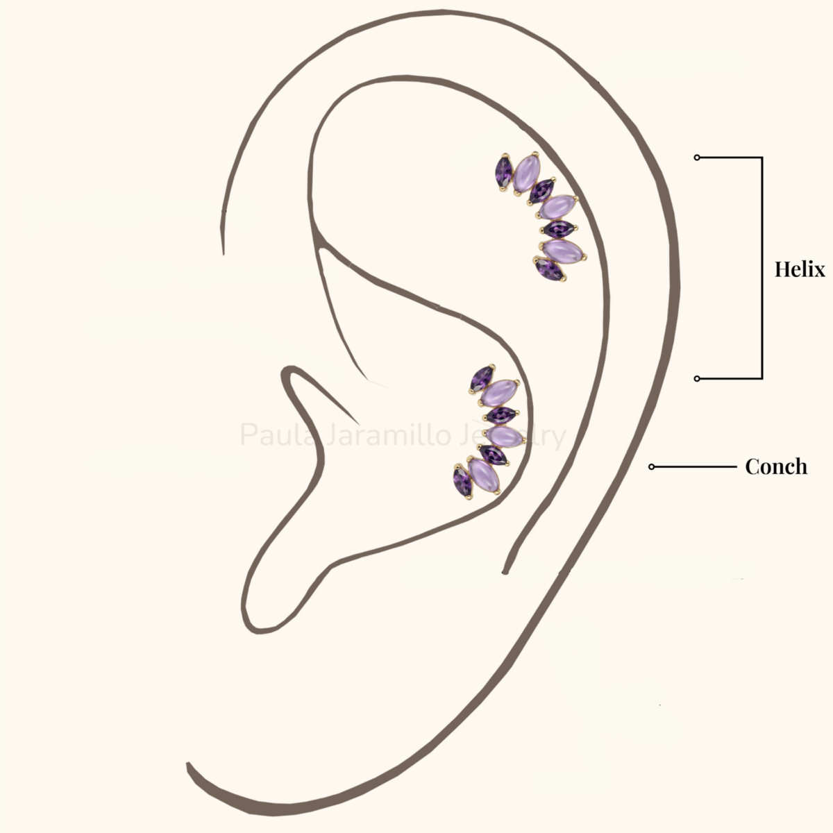 PIERCING COSMOS LILA