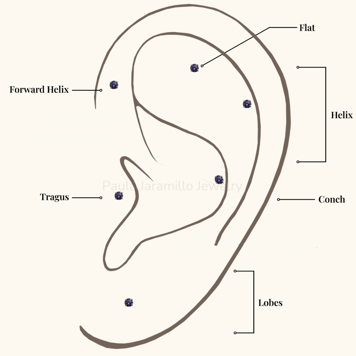 PIERCING ELA LILA 1MM