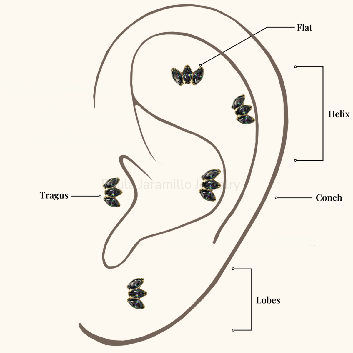 PIERCING HERA MULTICOLOR