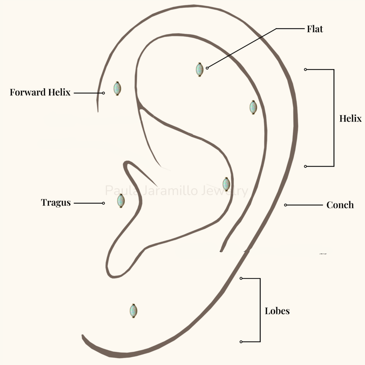 PIERCING VERA OPALO BLANCO