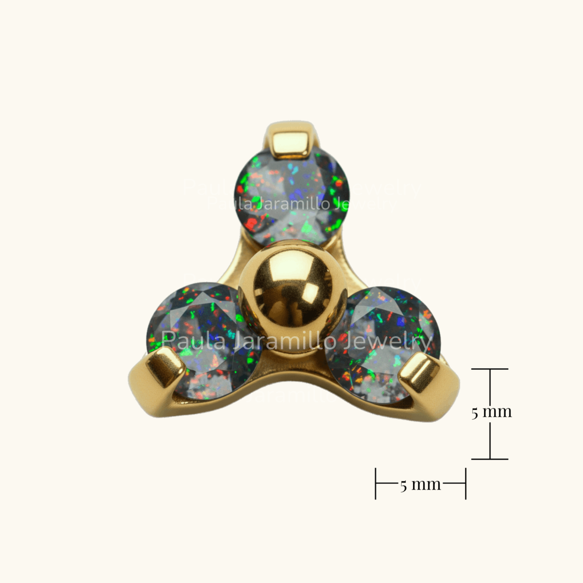 PIERCING TREBOL MULTICOLOR