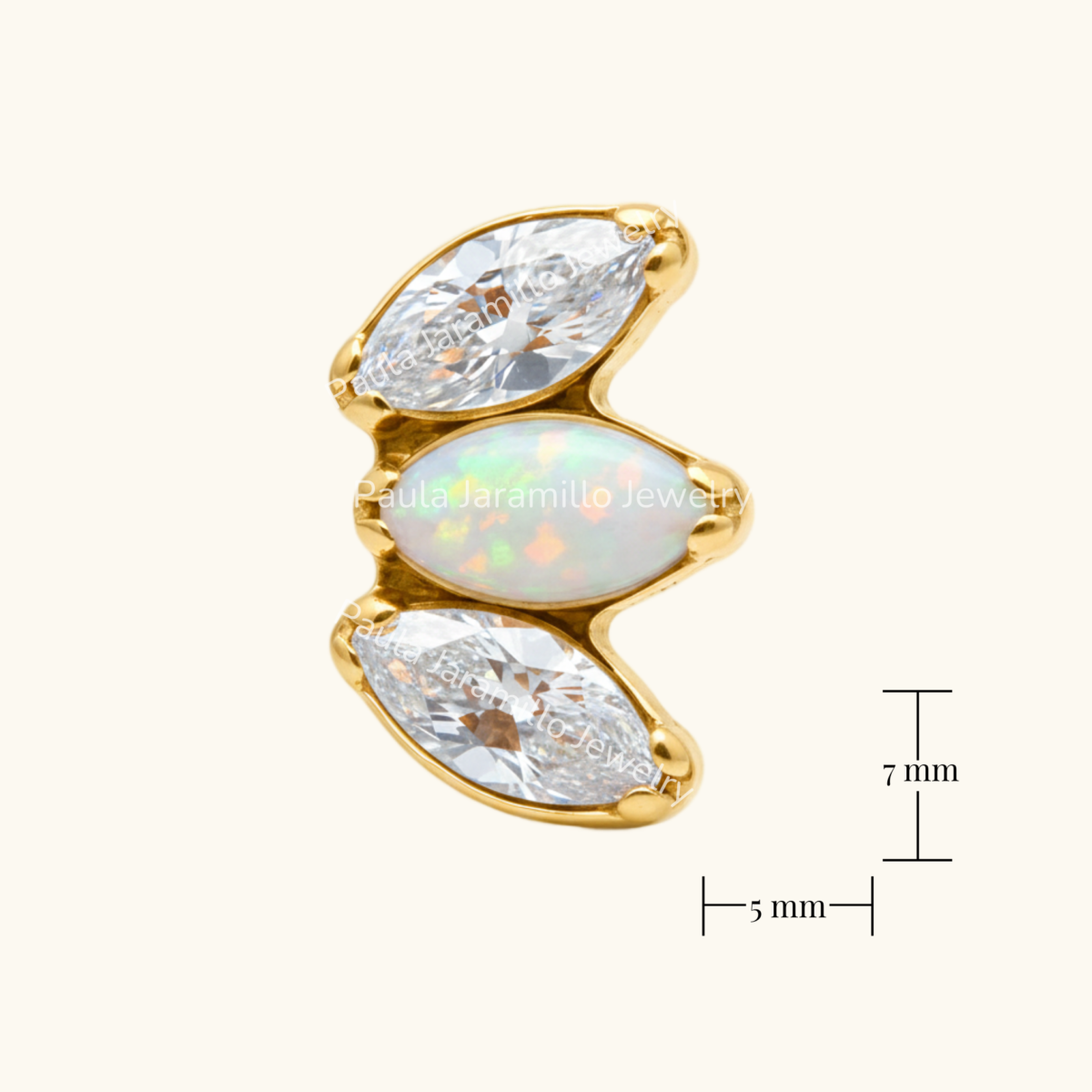 PIERCING HERA OPALO BLANCO