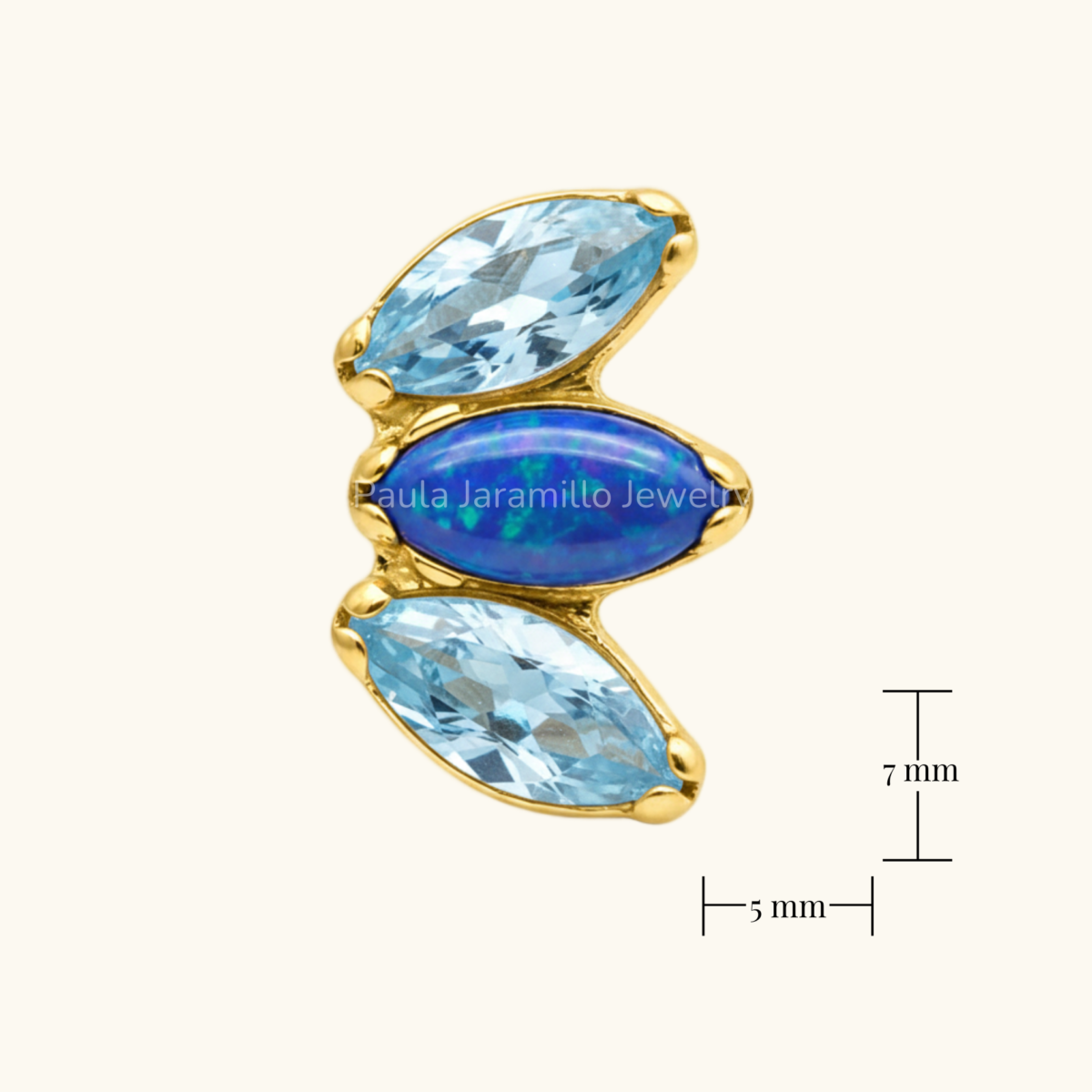 PIERCING HERA OPALO CELESTE