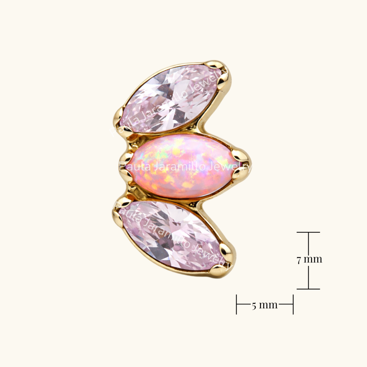 PIERCING HERA OPALO ROSA