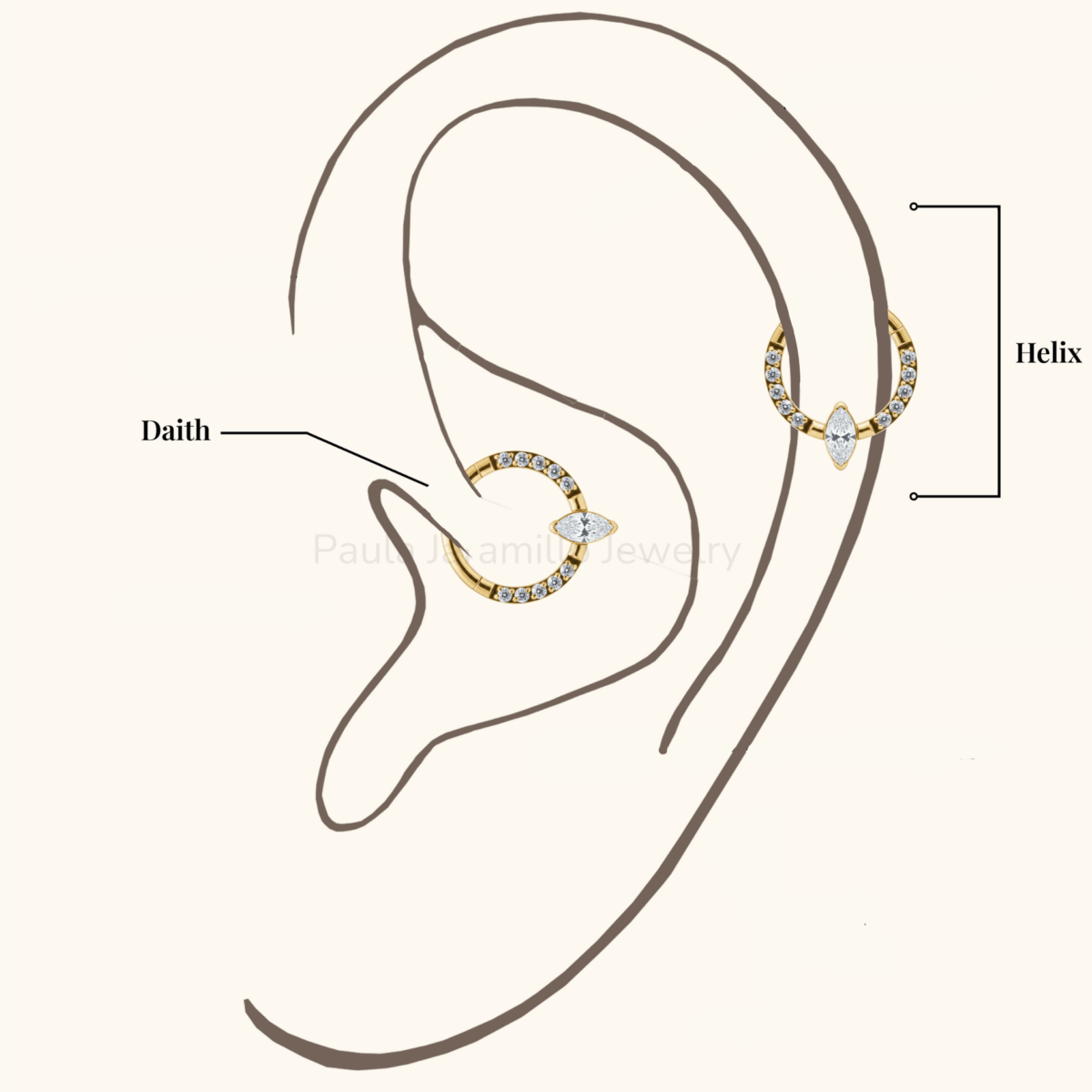 PIERCING HORUS BLANCO