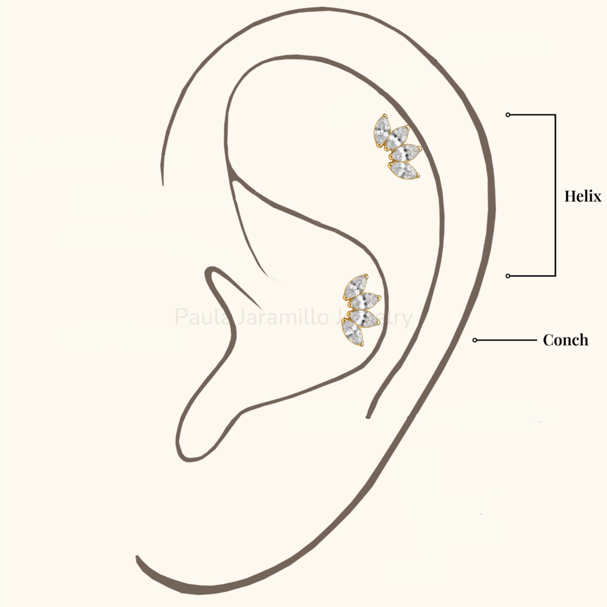 PIERCING IRIS BLANCO