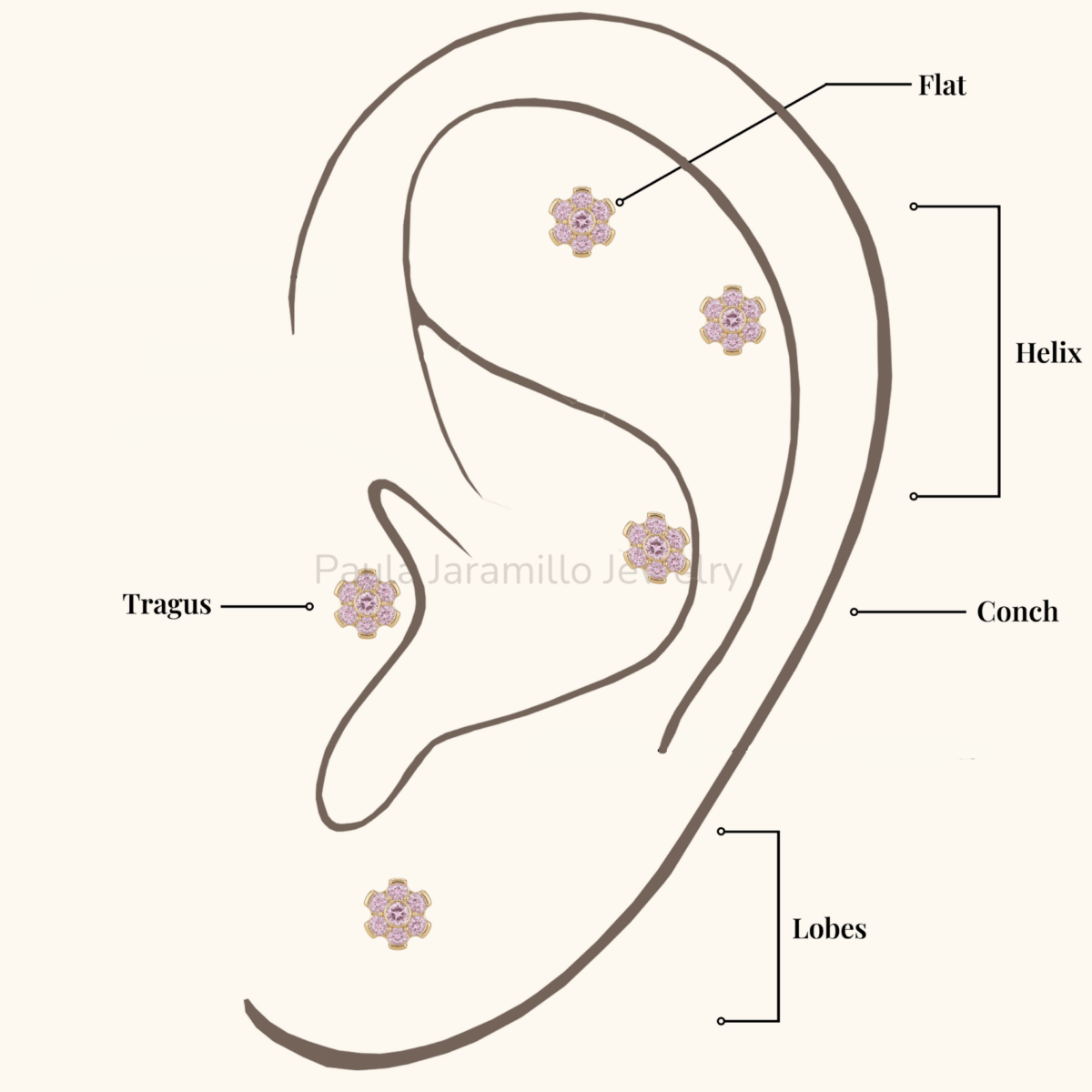 PIERCING VIOLETA ROSA