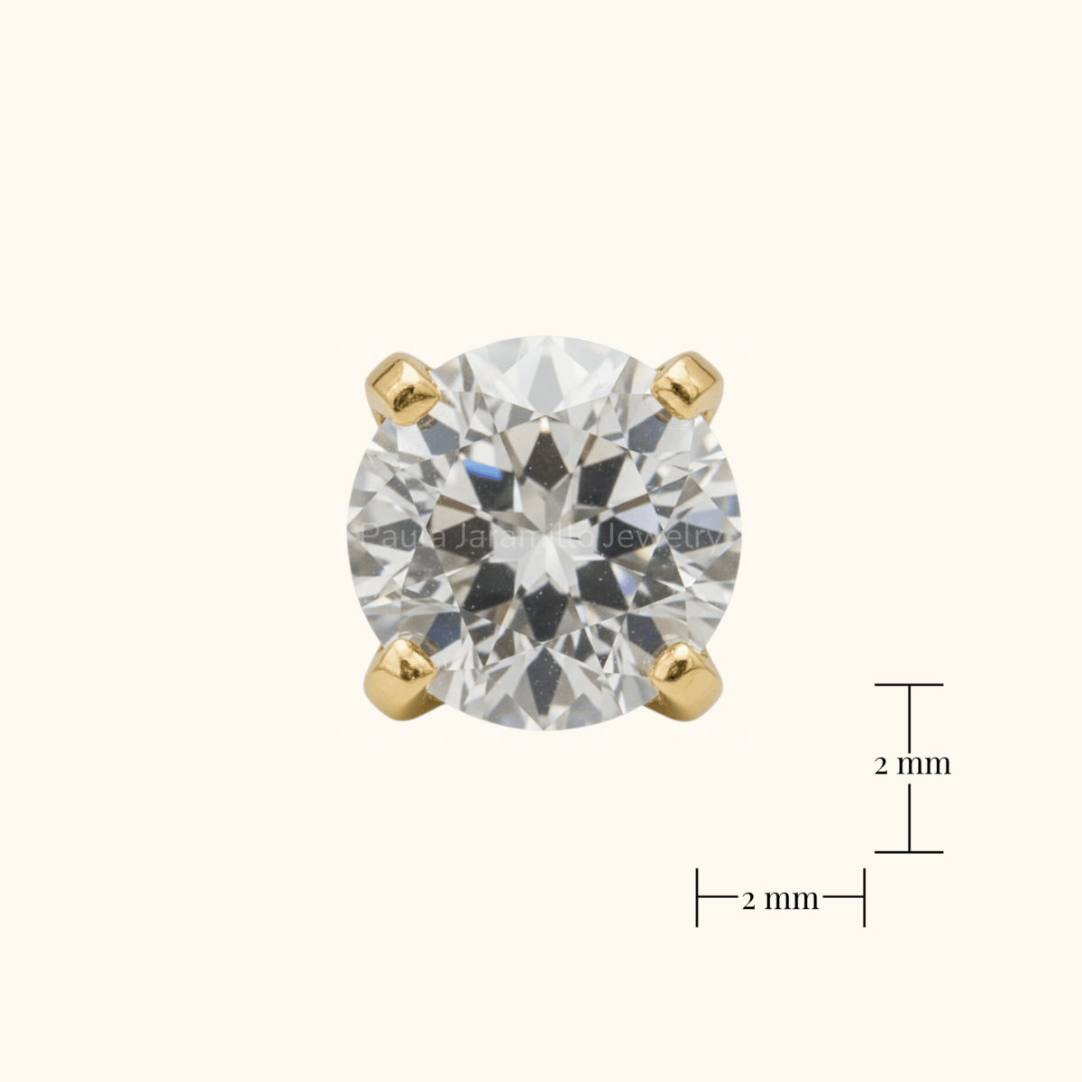 PIERCING ELA BLANCO 2MM