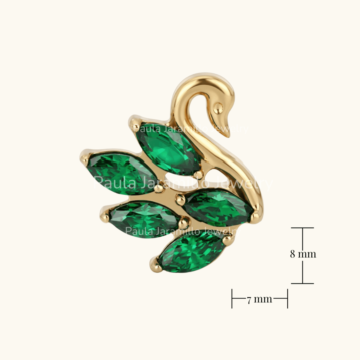 PIERCING CISNE VERDE