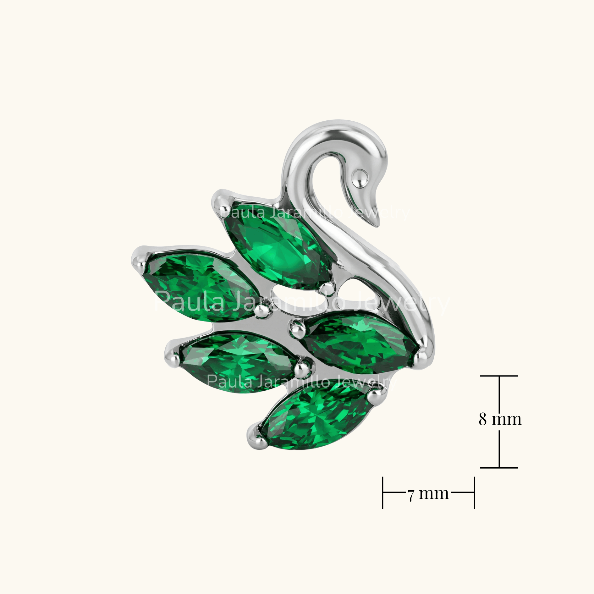 PIERCING CISNE VERDE - Imagen 3