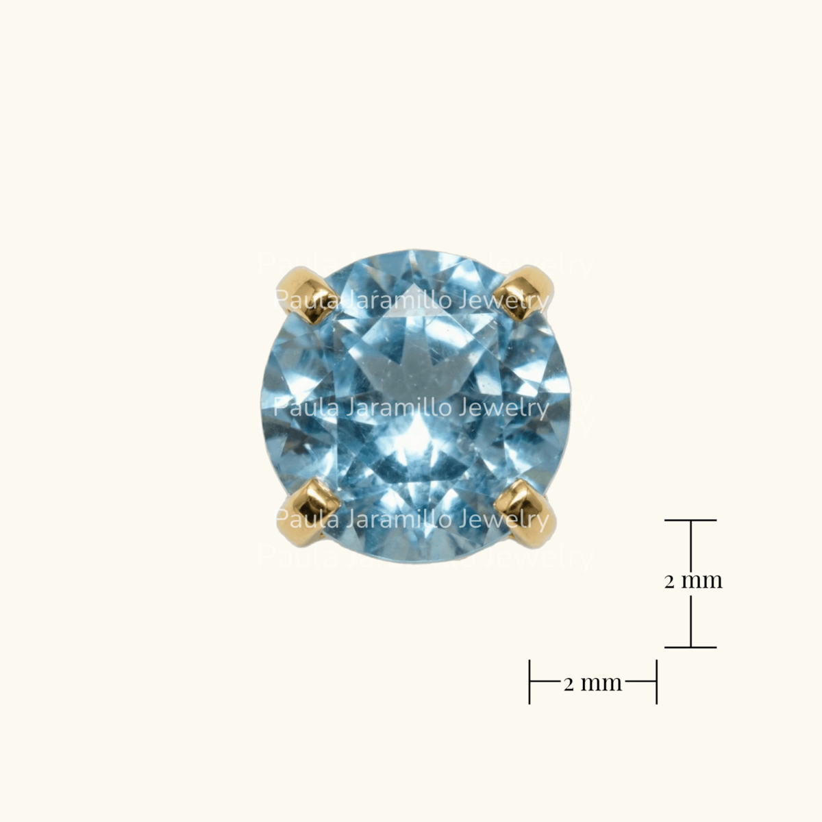 PIERCING ELA CELESTE 2MM