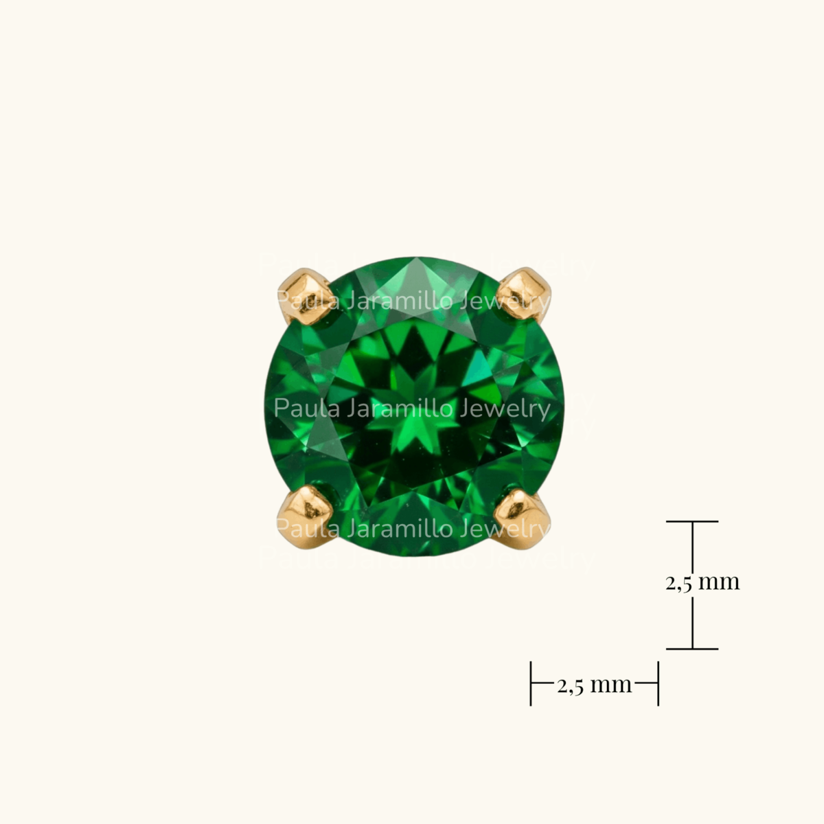 PIERCING ELA VERDE 2.5MM