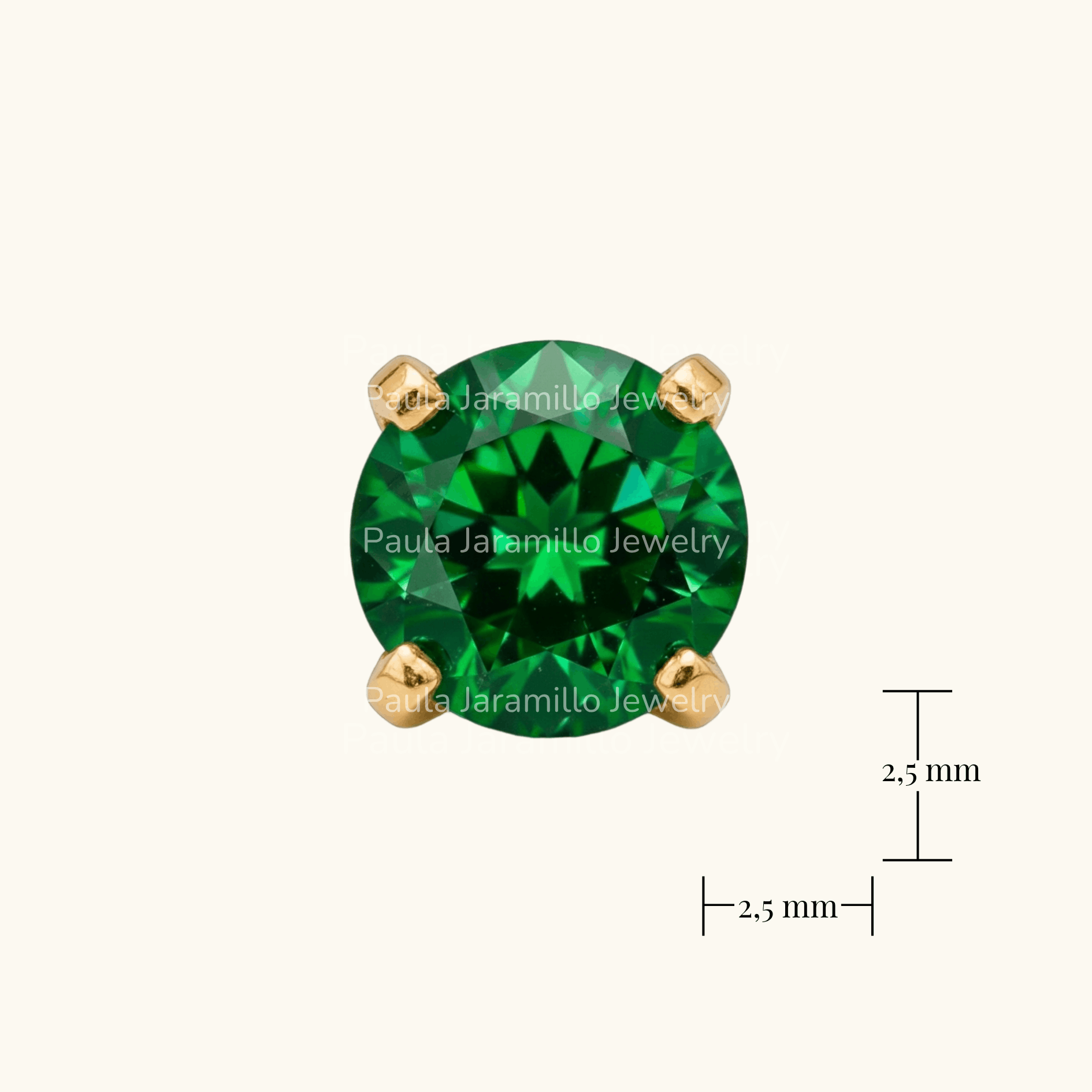 PIERCING ELA VERDE 2.5MM