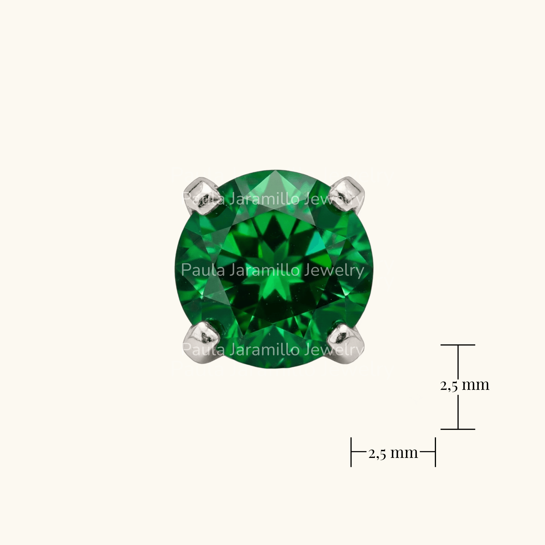 PIERCING ELA VERDE 2.5MM - Imagen 3