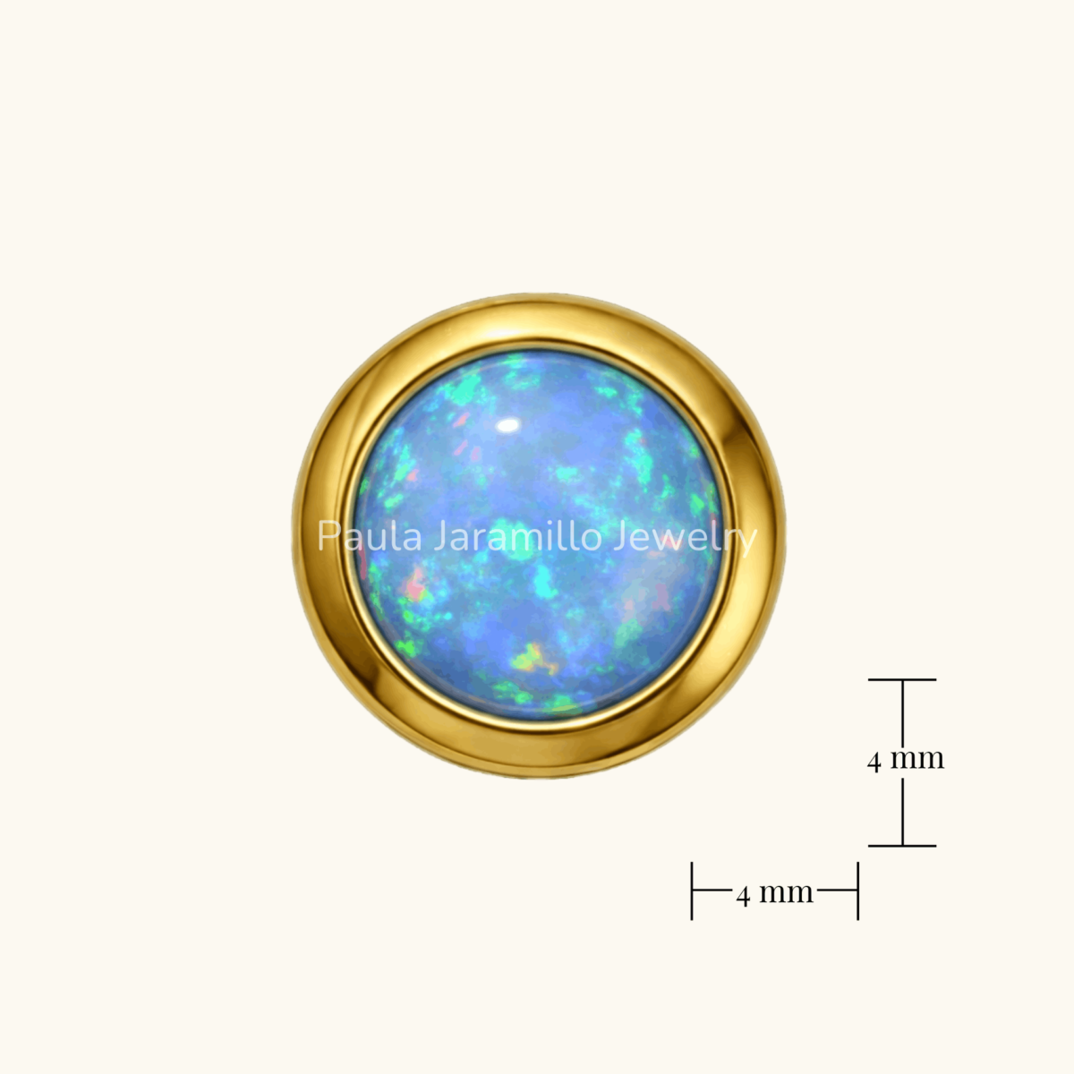 PIERCING MATILDA OPALO CELESTE 4MM