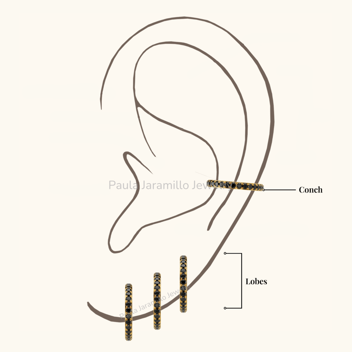 PIERCING AGATA NEGRO 12 MM