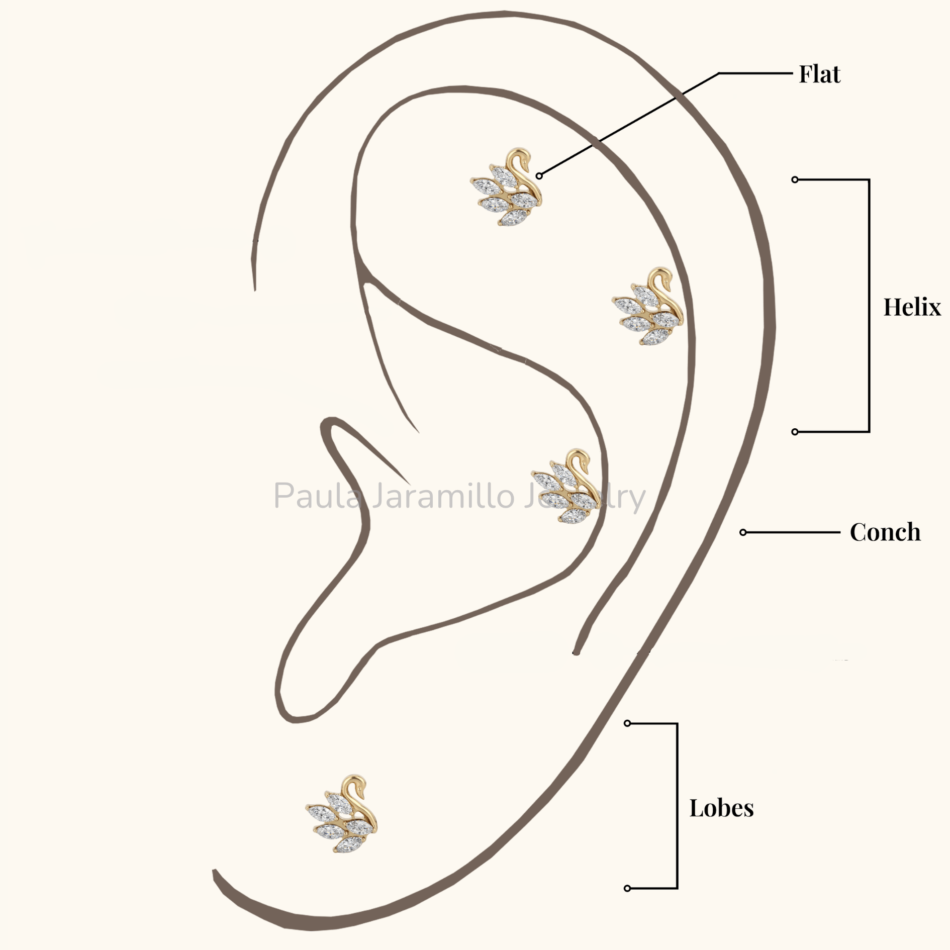 PIERCING CISNE BLANCO - Imagen 2