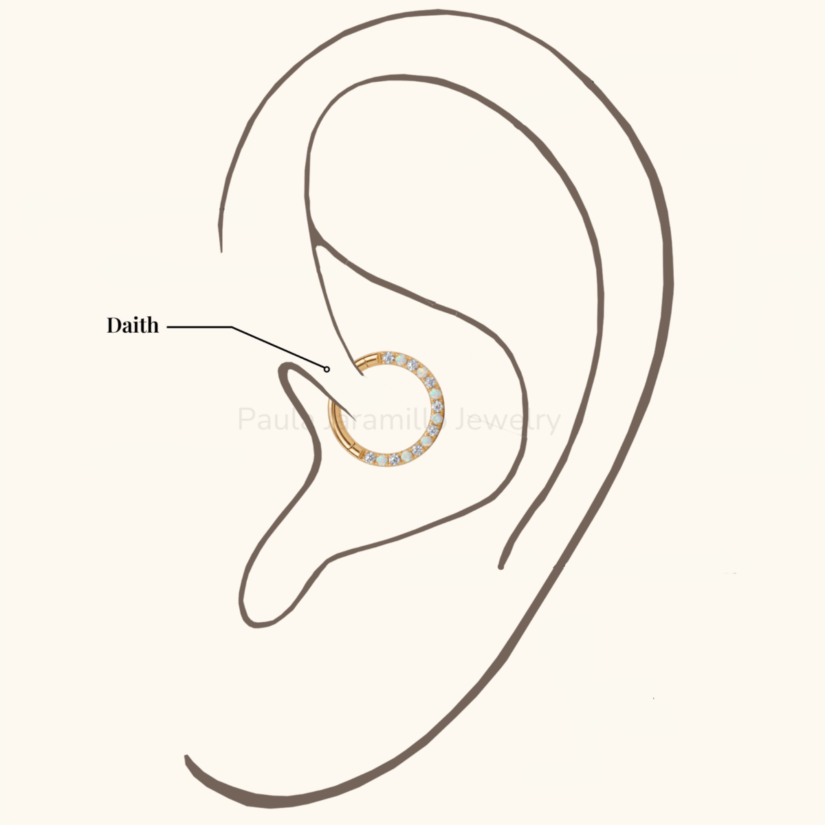 PIERCING GALA OPALO BLANCO