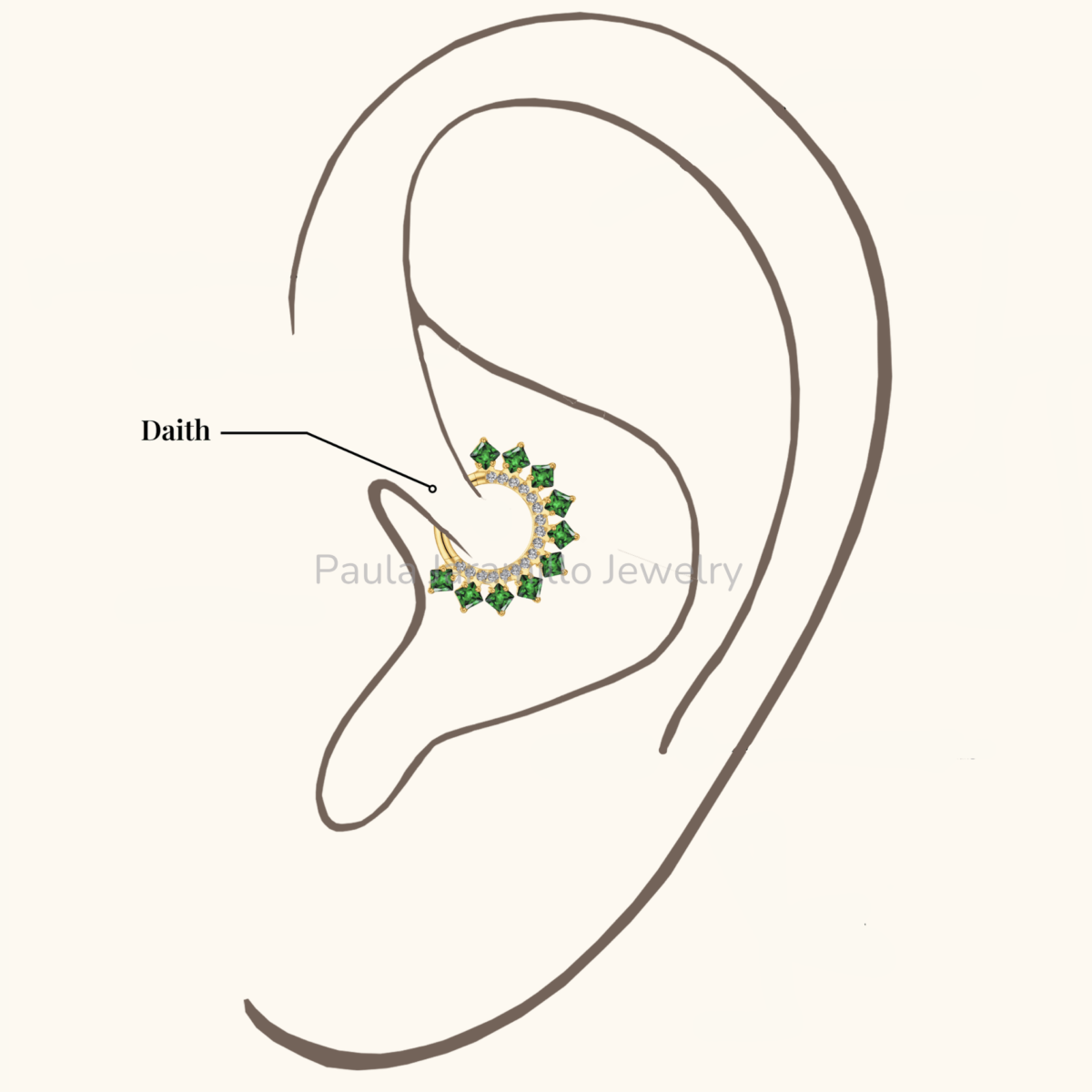 PIERCING RUNA VERDE