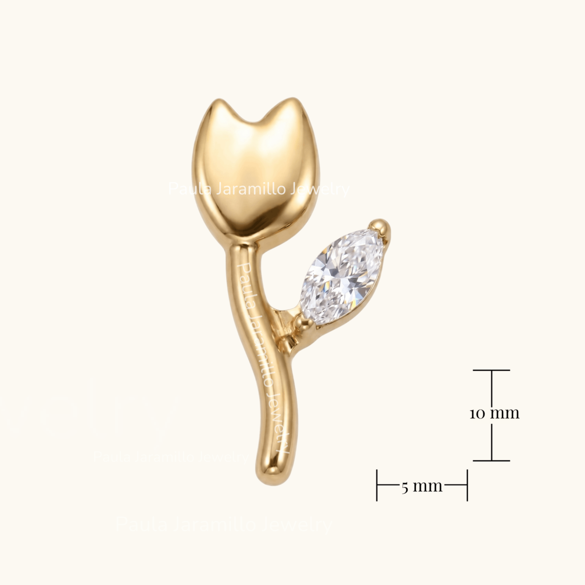 PIERCING TULIPAN BLANCO