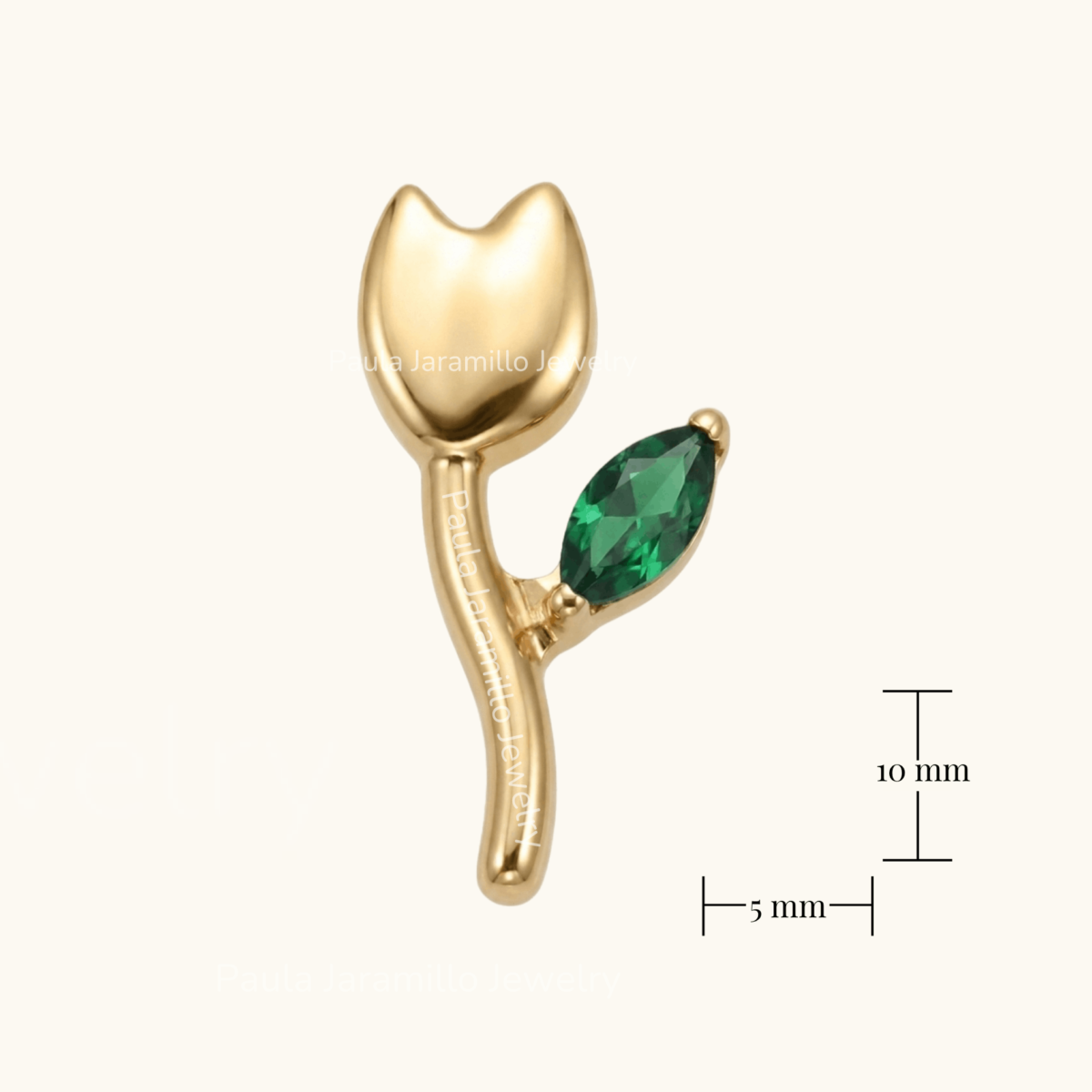 PIERCING TULIPAN VERDE