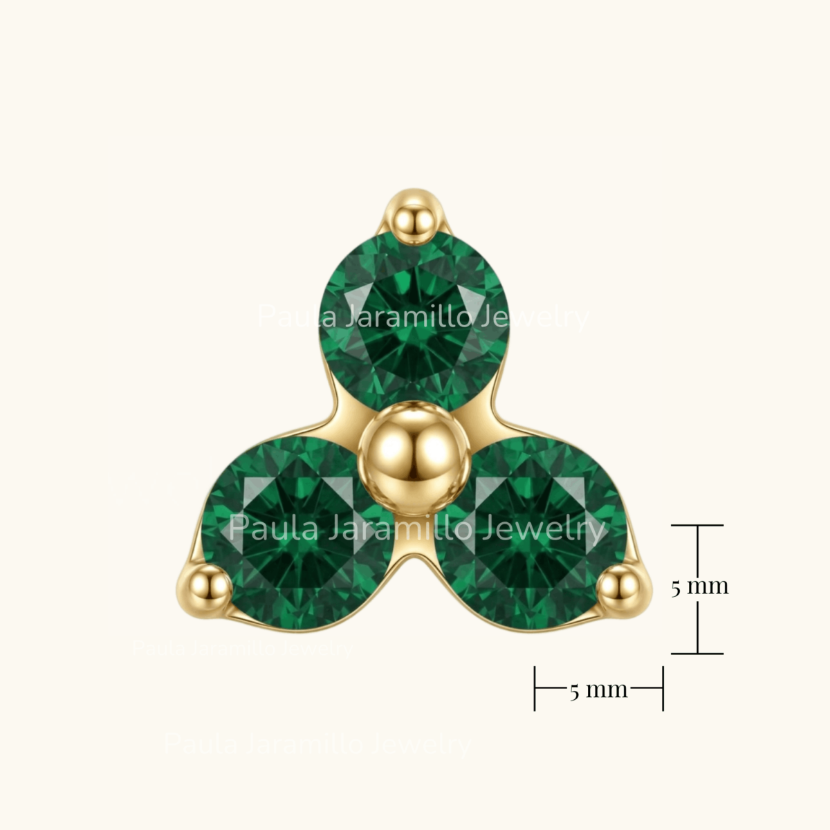 PIERCING TREBOL VERDE